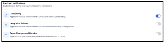 Applicant Notifications