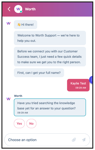Chat appears