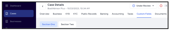 Custom Fields Tab
