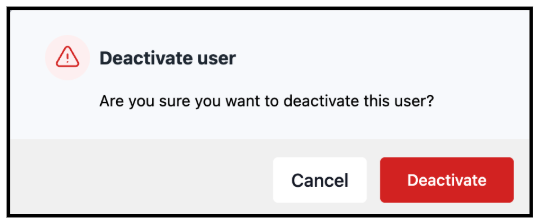 Deactivate User
