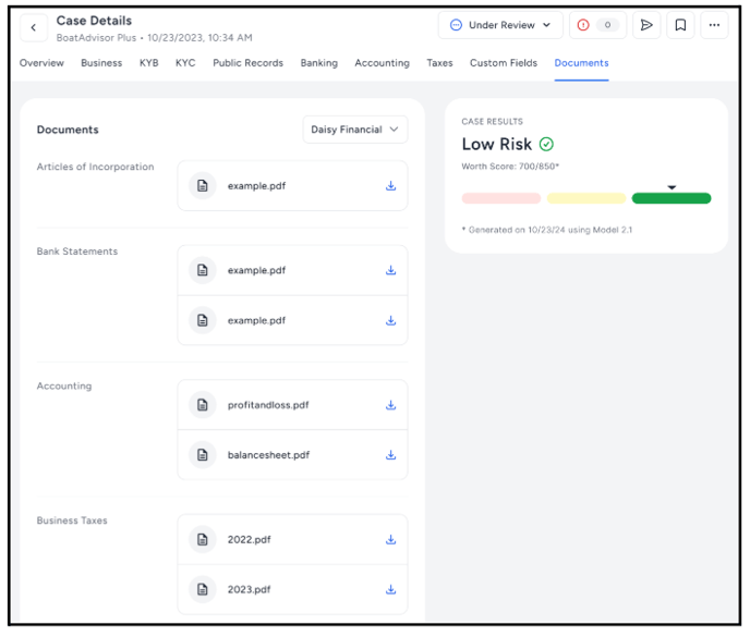 Documents Page