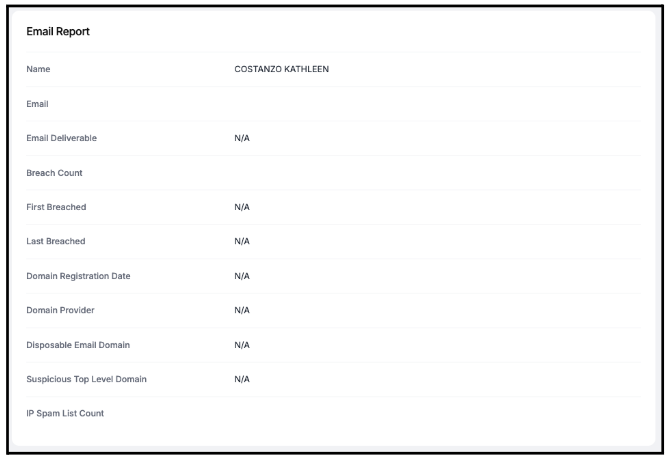 Email Report