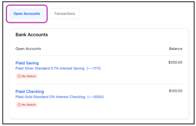 Open Accounts
