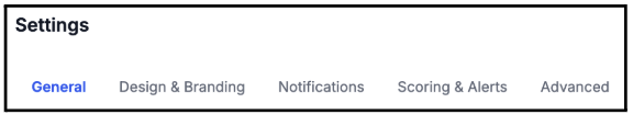 Settings Tabs