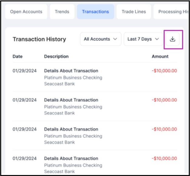 Transaction Download
